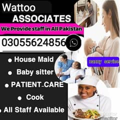 house maid cook baby care all staff available