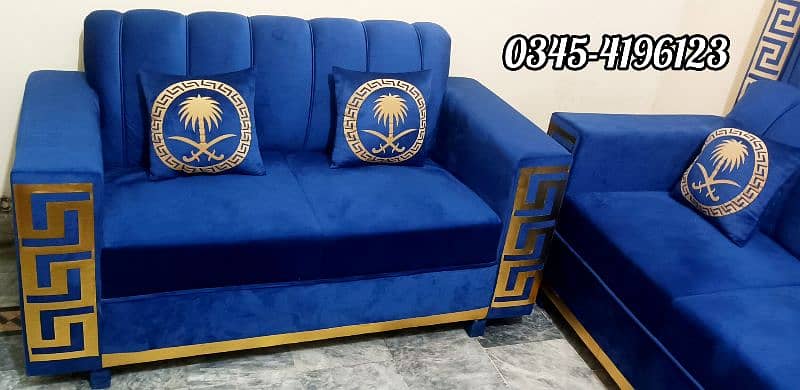 6 seater Sofa with premium Curtains 4