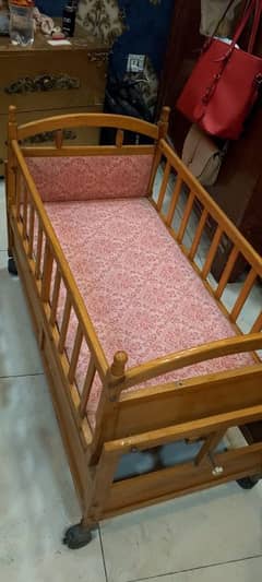 wooden baby cot good condition