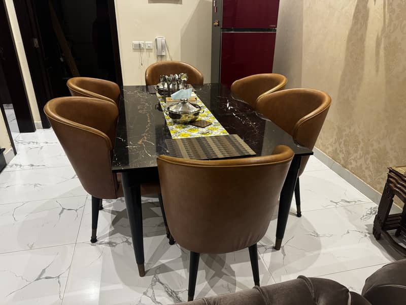 6 chairs dining table for sale 3