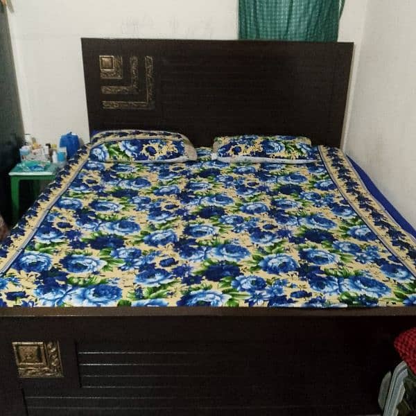 Wooden double bed 1