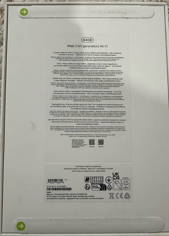 Apple Ipad 10 Generation Non Active Box Packed 1