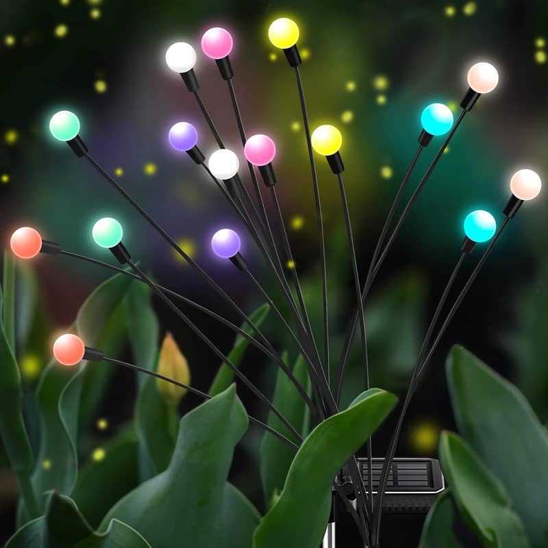 Double Jellyfish Solar Light, 7 Colors Gradient, Solar Garden Light, 8