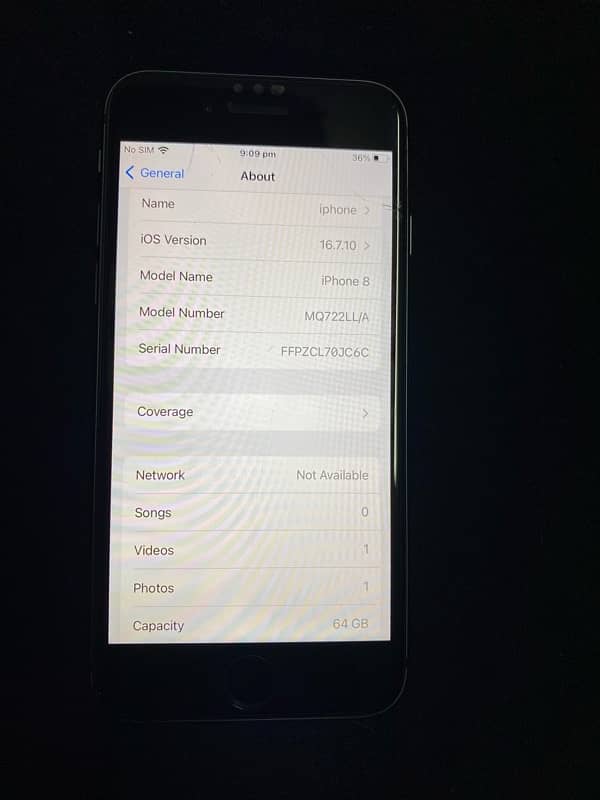 iphone 8(64)gb nonpta 5