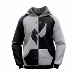 Grey Printed Hoodie For Men