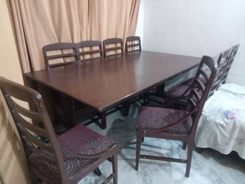 8 chairs & dining table for sale 2