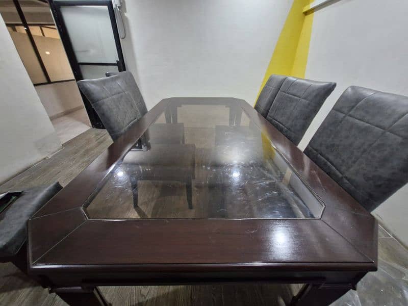 Wooden Dining Table with chairs 1