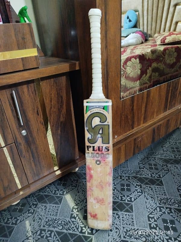 Cricket Bat CA 15000 plus Semi-new Knocked Bat 2.6 wt 1