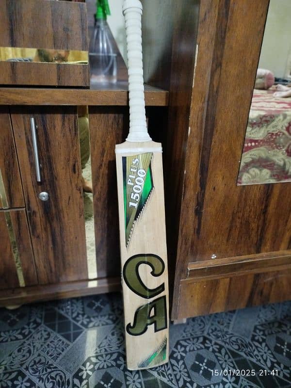 Cricket Bat CA 15000 plus Semi-new Knocked Bat 2.6 wt 10