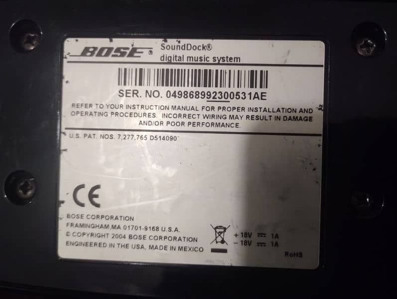 Bose sound dock digital music system remote control power adapter new 1