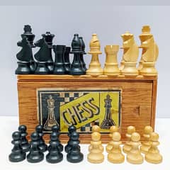 Vintage 1970s Jaques of London Wooden Chess Set No. 5063 with Orig Box