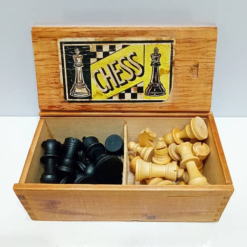 Vintage 1970s Jaques of London Wooden Chess Set No. 5063 with Orig Box 15