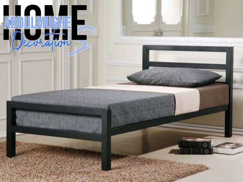 single Iron Bed without mattress 0