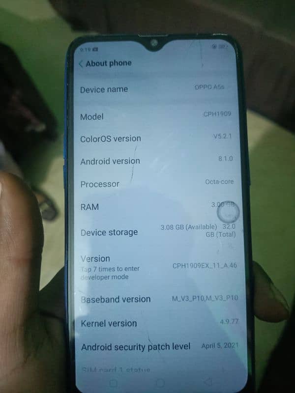 oppo A5s 3gb ram 32gb rom no box no charger 2