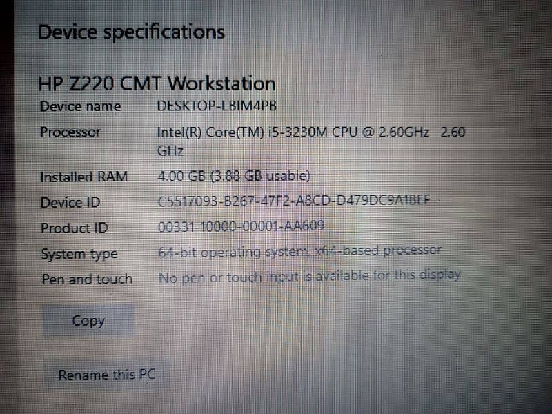 Dell vostro i5 3rd generation 4gb ram 320hdd hard drive for sale 0