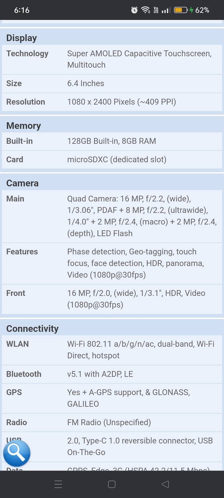 Oppo F17 with box and charger 3