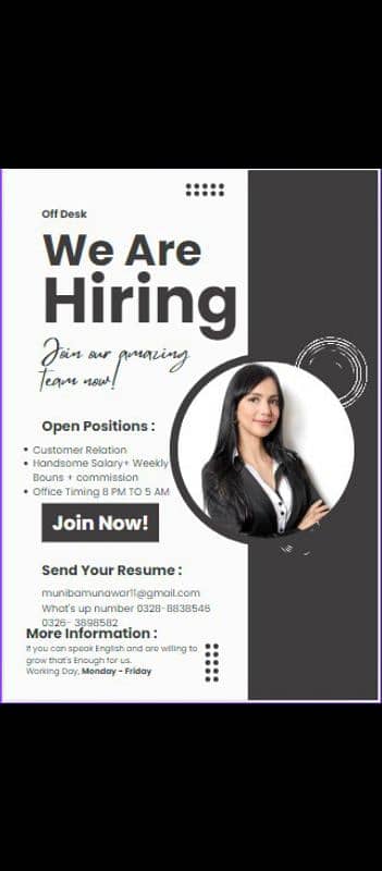 we are hiring fresh and experience both 0