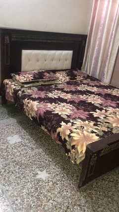 Bed with mattress