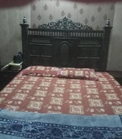 king size solid wood matt finished bedl