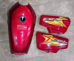 Honda CG-125 Fuel Tank & Side Covers Red 2021 Model