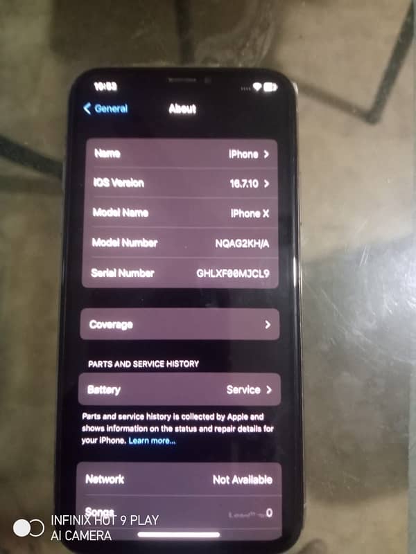 iPhone x 64 GBNON PTA all OK battery service 7