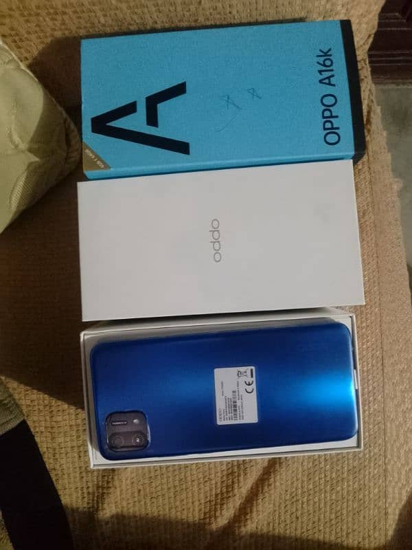 oppo A16k with charger and box 0