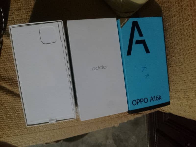 oppo A16k with charger and box 1