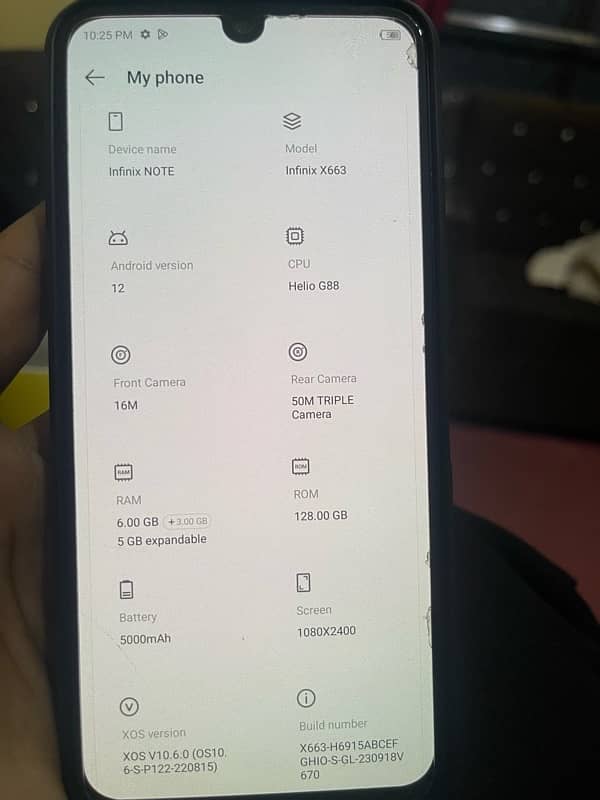 infinix note 11.6/128gb with box cable 0