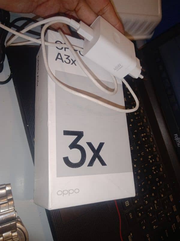 Oppo A3x  good condition with box and charger 2