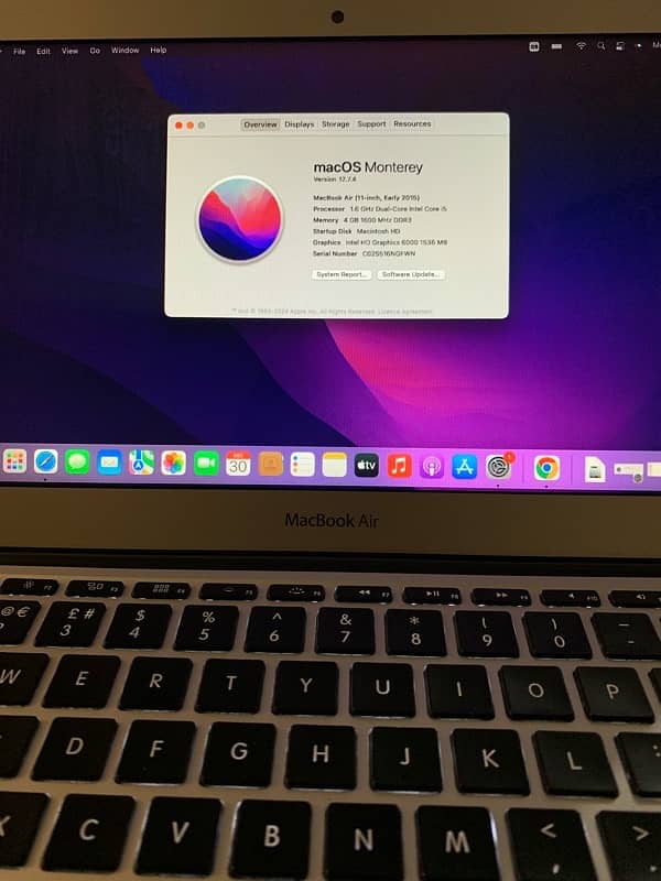 MacBook Air with MacOS Monterey 0