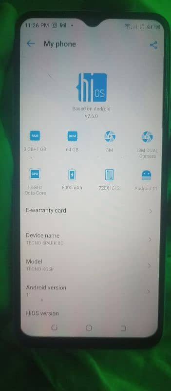 Tecno spark 8C exchange possible with 128 GB phone 5