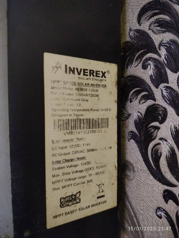 inverex solar ups 1.2 kva pure sine wave 1