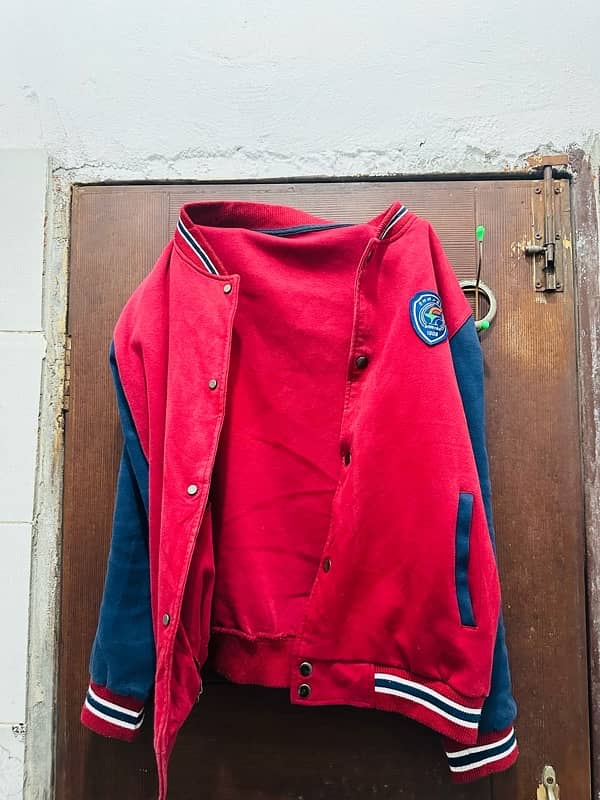 Thrifted Red Varsity Jacket – Soft, Cozy & Stylish | Vintage | Med siz 0