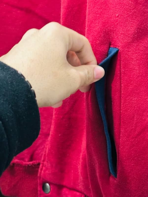 Thrifted Red Varsity Jacket – Soft, Cozy & Stylish | Vintage | Med siz 2