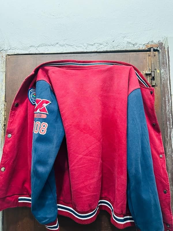 Thrifted Red Varsity Jacket – Soft, Cozy & Stylish | Vintage | Med siz 3