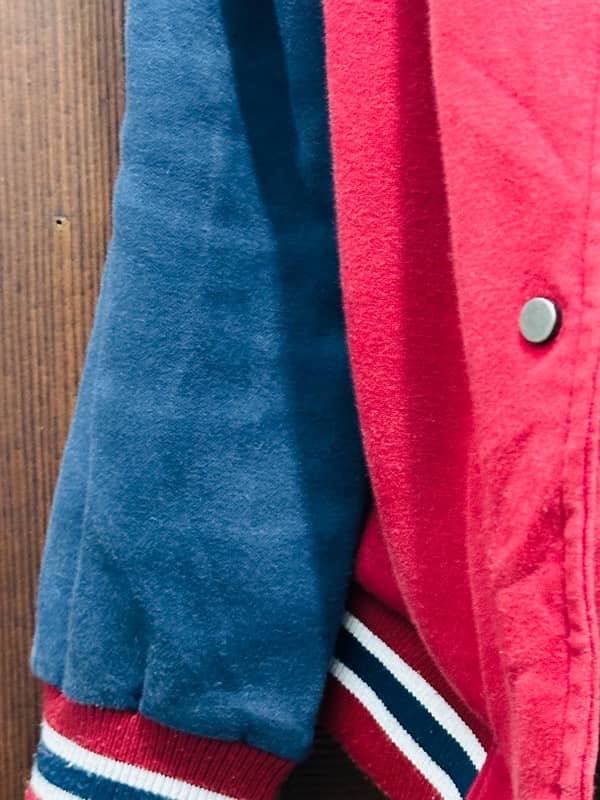 Thrifted Red Varsity Jacket – Soft, Cozy & Stylish | Vintage | Med siz 5