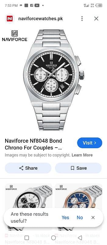 Naviforce watch with chronograph working 1