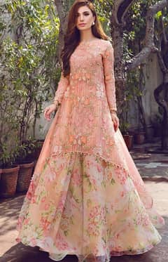 Bridal Maxi / walima dress / wedding / Party / Dress / designer mexi