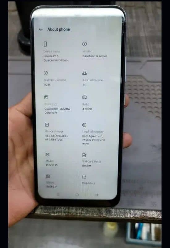 Realme c15 10/8 condition 0