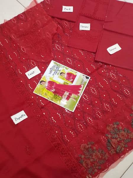 Cotton heavy embroided suit(wedding wear) 9