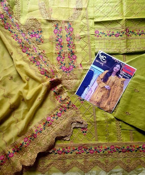 Cotton heavy embroided suit(wedding wear) 11