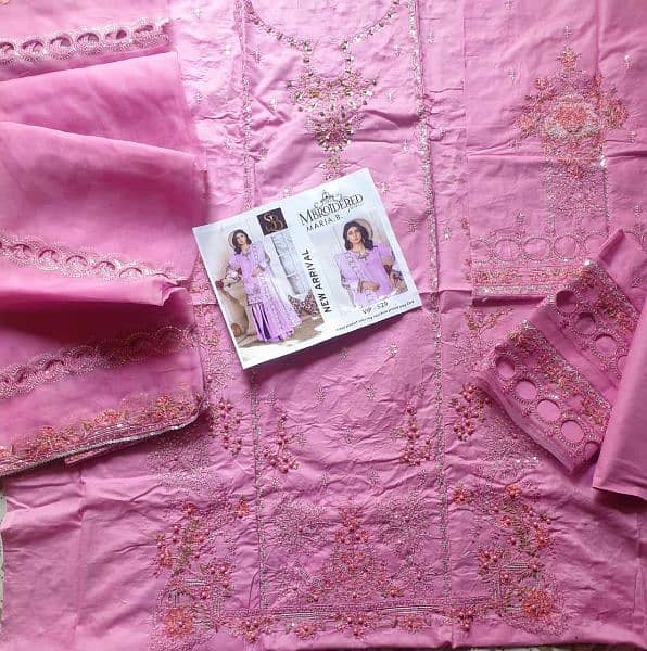 Cotton heavy embroided suit(wedding wear) 14