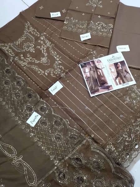 Cotton heavy embroided suit(wedding wear) 15