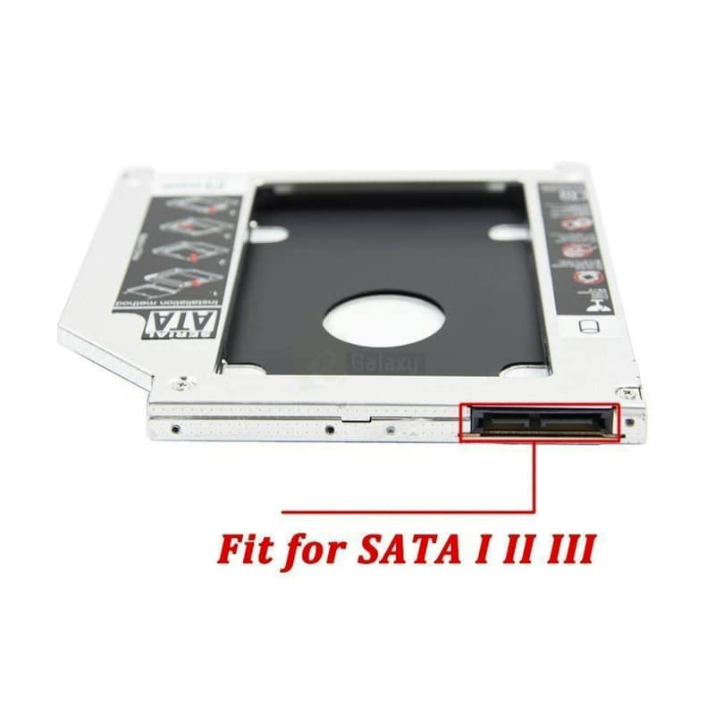 Slim 2nd HDD Caddy 9.5mm 3.0 SATA III Laptop 2.5 SSD Case, 3