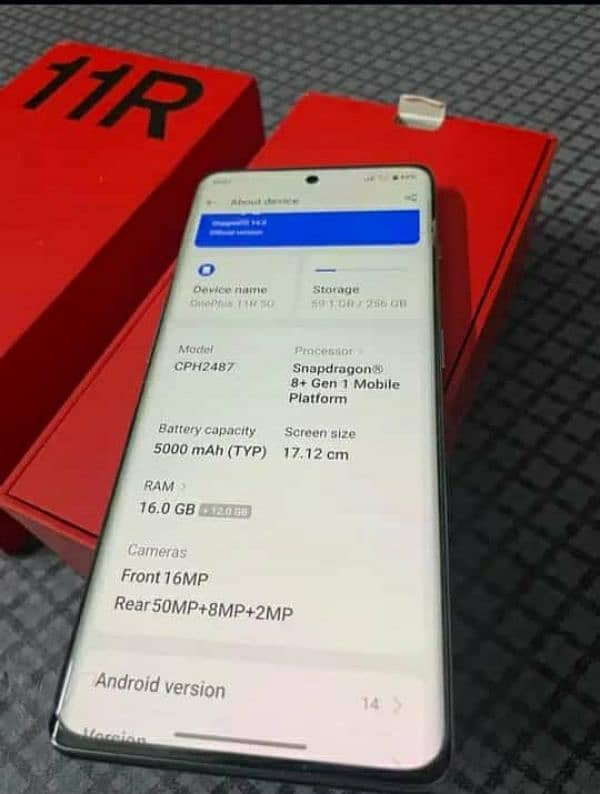 OnePlus 11r 16gb 256gb all ok new open box complete 03184871233 2