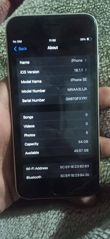 Iphone Se 3rd generation jv. 100 bh. 64 gb. all okay and working 6