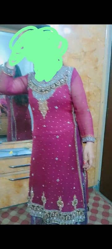 gharara with log shirt .