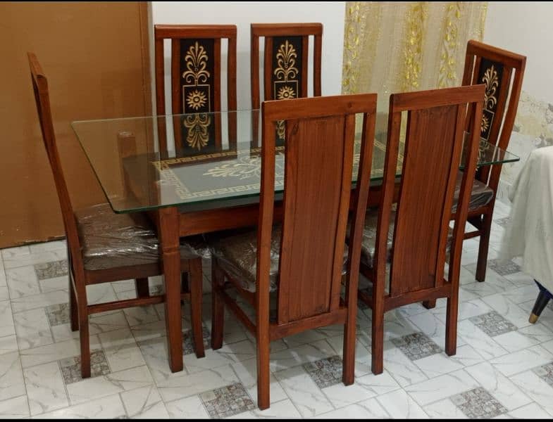 New Stylish 6 Chairs Set of Lacker Dinning Table 0