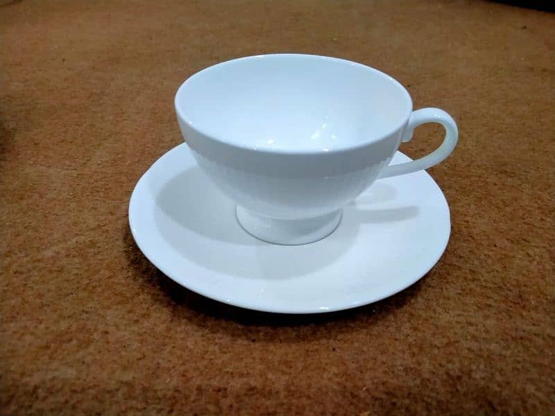 12 PCs Bone China Cup and Saucer Set Heat resistant 0