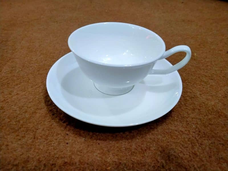 12 PCs Bone China Cup and Saucer Set Heat resistant 1